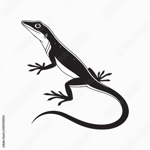 green anole lizard vector