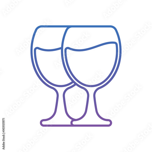 Champagne Glasses Vector icon