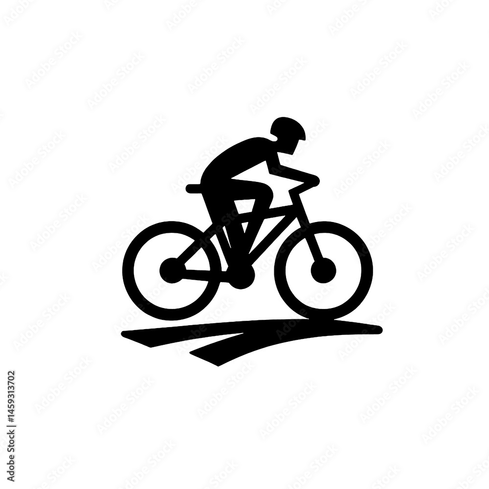 Fototapeta premium silhouette of a biker