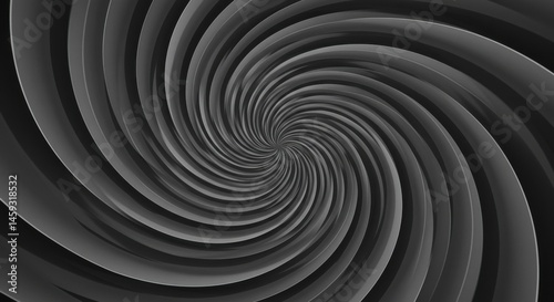 Abstract Gray Scale Spiral Vortex Pattern Background