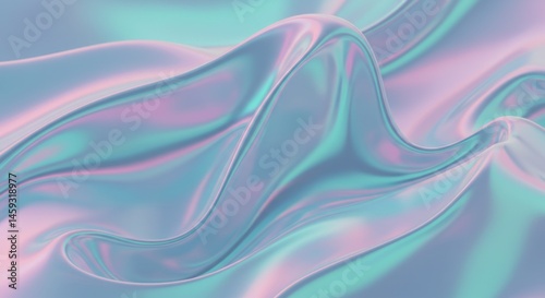 Abstract Iridescent Fabric Texture Background Pastel Colors