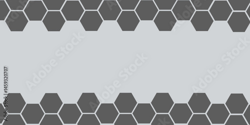 Abstract blue backdrop with a seamless hexagonal pattern texture