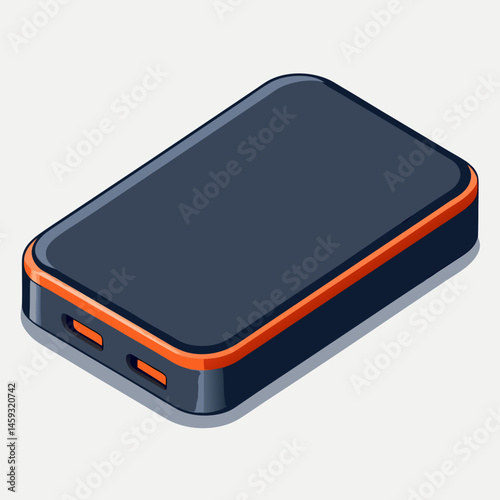 A black portable hard drive resting on a wooden surface, showcasing its sleek design and compact size.