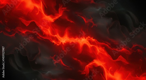 Abstract Red And Black Energy Background Swirling Fiery Texture