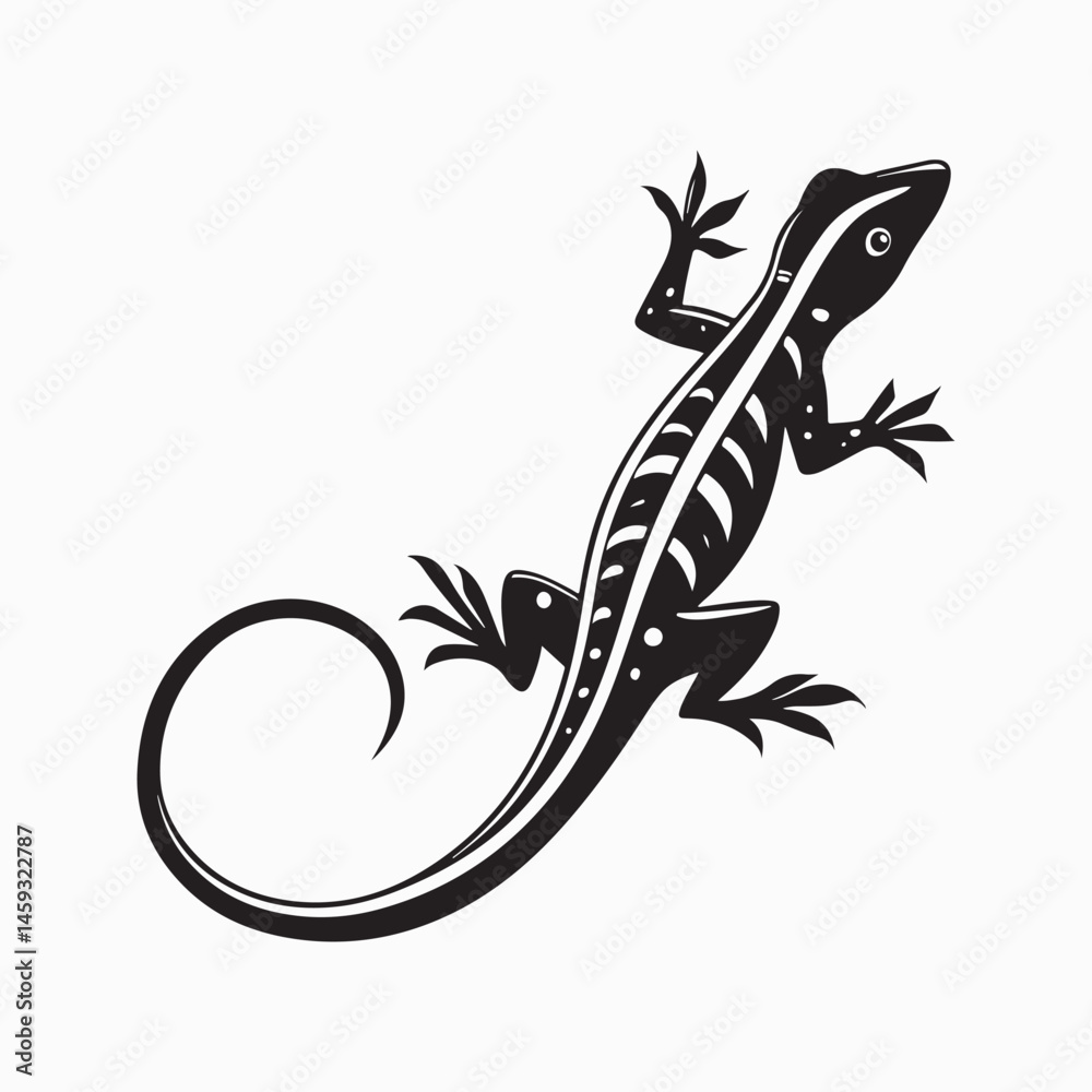 Naklejka premium green anole lizard vector