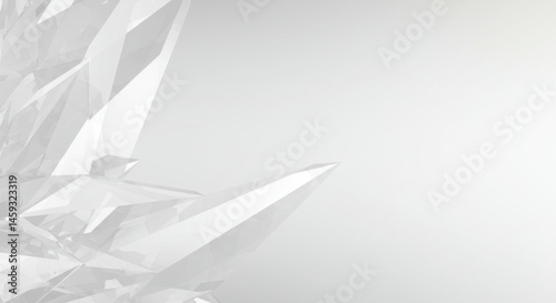 Abstract White And Grey Geometric Crystal Background