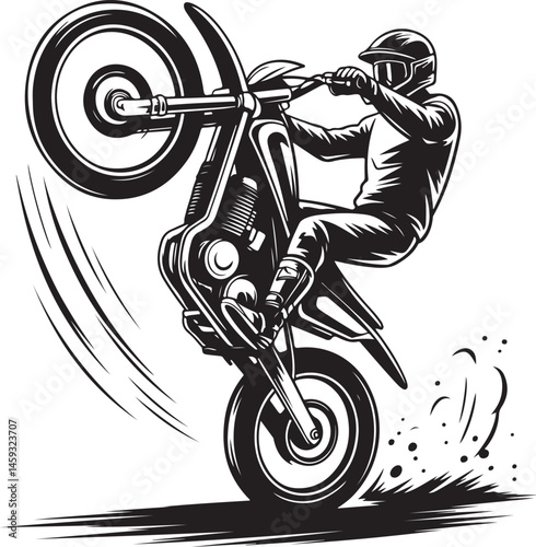Speeding Motorbike Rider Silhouette

Classic Cruiser Motorcycle Vector Design

Motorbike Jump Action Silhouette

Rider on Road Trip Silhouette Art

Sport Bike in Motion Vector