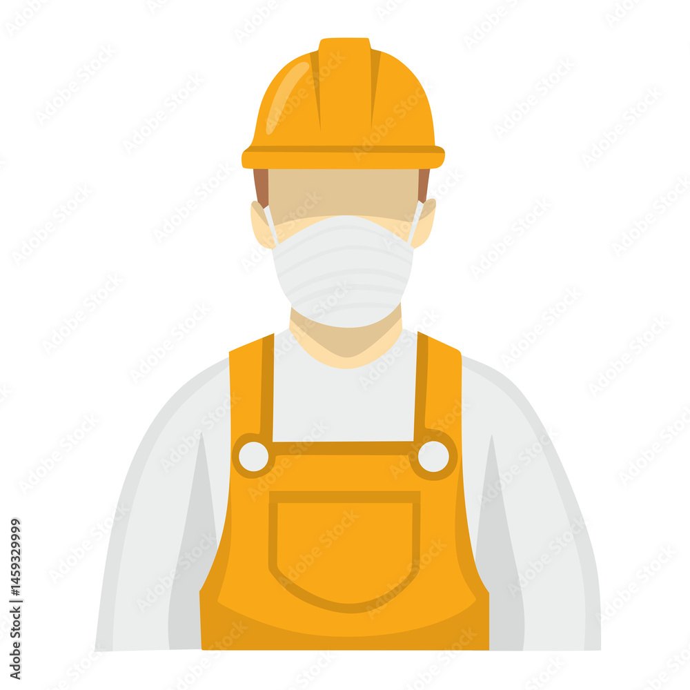 Construction workers with yellow helmet. Labor day vector