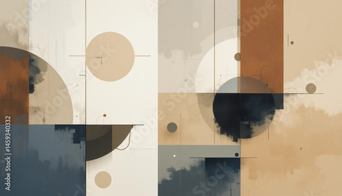 Muted abstract color blocks in pastel tones, soft brush texture, minimalist modern art, centered composition