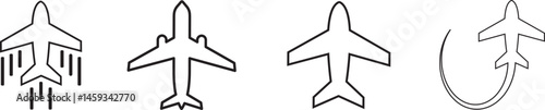 Aero plane icon set
