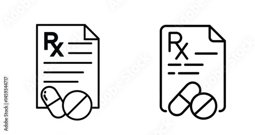 Prescription Paper with Rx Symbol - Medical Document