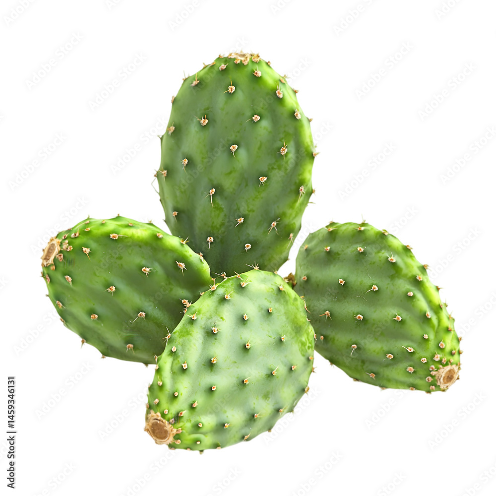 Ripe green nopal cactus isolated setting nature photography minimalist environment close-up view plant concept Ripe green nopal cactus isolated setting nature photography minimalist environment close-up view plant concept