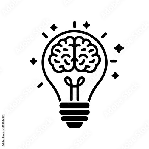 Creative Intelligence Illustration: Bold and Inspiring Idea Representation