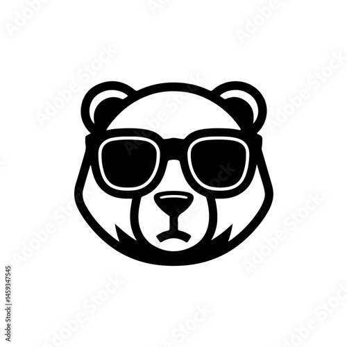 Geometric Bear Head Silhouette: Bold and Modern Wildlife Icon