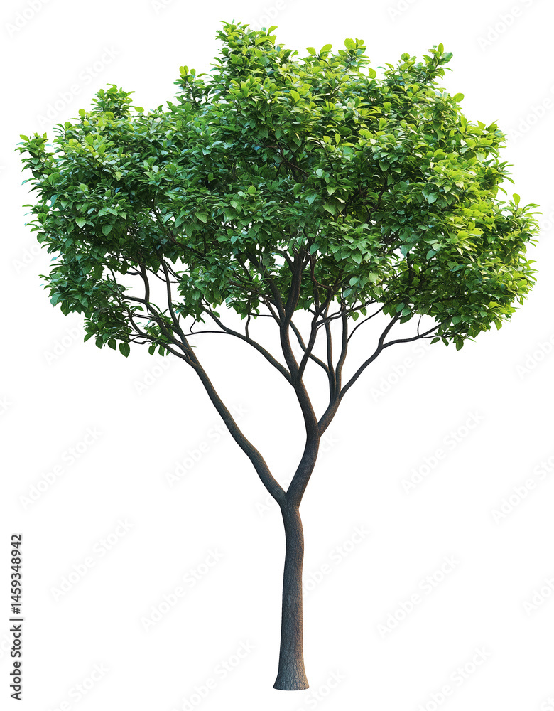 custom made wallpaper toronto digitalTall, lush green tree with slender trunk and dense foliage, standing against clear background, showcasing its vibrant leaves and natural beauty