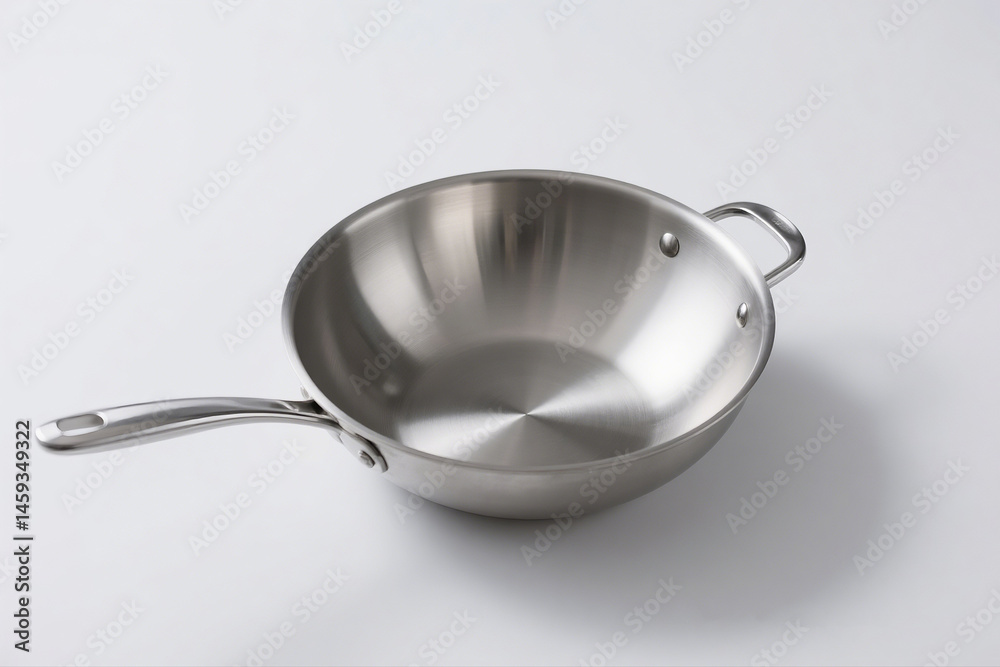 Stainless Steel Frying Pan Isolated Stainless Steel Frying Pan Isolated