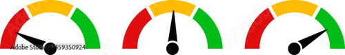 speedometer icons. Performance indicator sign. Car speed. Fast internet speed sign. Rating meter signs.