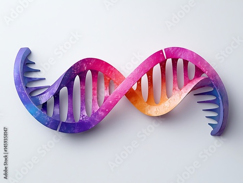 Colorful double helix structure