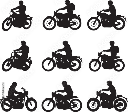 Speeding Motorbike Rider Silhouette

Classic Cruiser Motorcycle Vector Design

Motorbike Jump Action Silhouette

Rider on Road Trip Silhouette Art

Sport Bike in Motion Vector