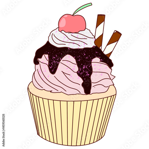 cute cupcake cartoon