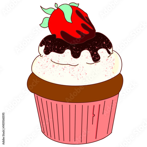 cute cupcake cartoon