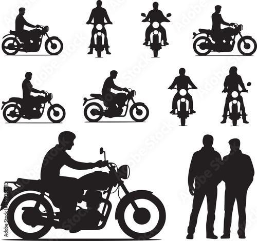 Speeding Motorbike Rider Silhouette

Classic Cruiser Motorcycle Vector Design

Motorbike Jump Action Silhouette

Rider on Road Trip Silhouette Art

Sport Bike in Motion Vector