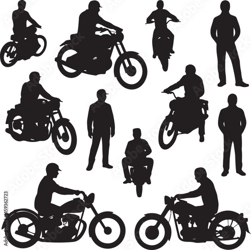 Speeding Motorbike Rider Silhouette

Classic Cruiser Motorcycle Vector Design

Motorbike Jump Action Silhouette

Rider on Road Trip Silhouette Art

Sport Bike in Motion Vector