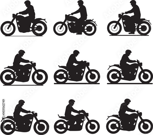 Speeding Motorbike Rider Silhouette

Classic Cruiser Motorcycle Vector Design

Motorbike Jump Action Silhouette

Rider on Road Trip Silhouette Art

Sport Bike in Motion Vector