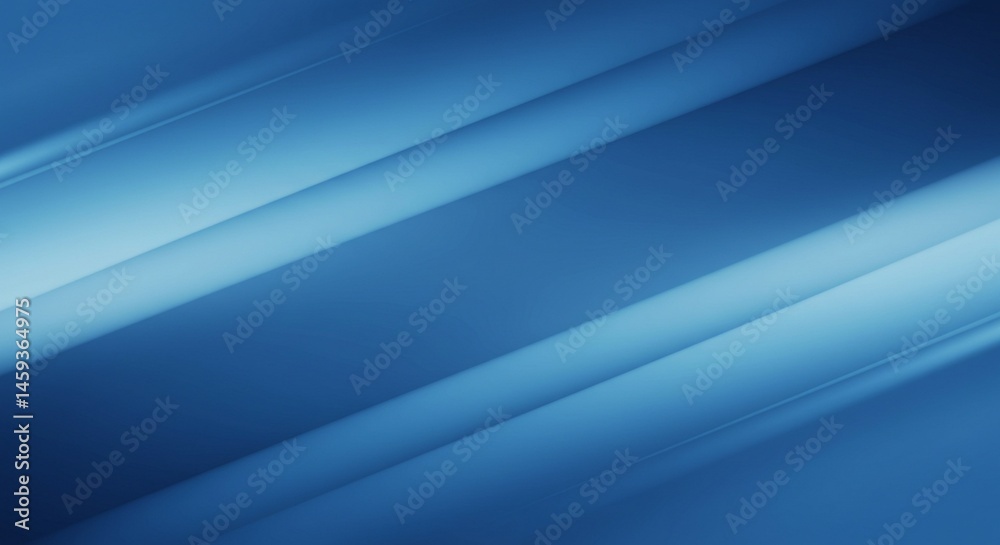 Fototapeta premium Elegant cool blue background with diagonal shiny lines, soft gradients in shades of icy blue, smooth light reflections, minimalistic modern design, abstract light streaks, subtle shadows and highlight