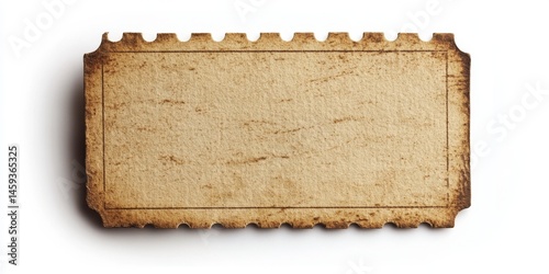 Aged ticket, blank and distressed