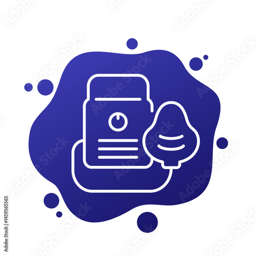 nebulizer machine line icon, vector