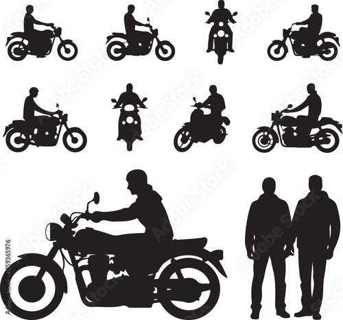 Speeding Motorbike Rider Silhouette

Classic Cruiser Motorcycle Vector Design

Motorbike Jump Action Silhouette

Rider on Road Trip Silhouette Art

Sport Bike in Motion Vector