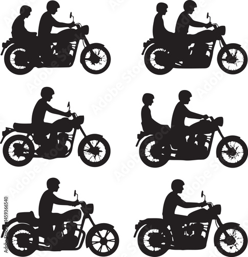 Speeding Motorbike Rider Silhouette

Classic Cruiser Motorcycle Vector Design

Motorbike Jump Action Silhouette

Rider on Road Trip Silhouette Art

Sport Bike in Motion Vector