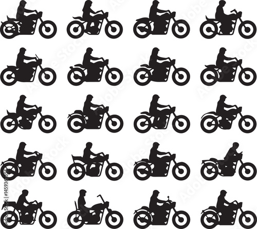Speeding Motorbike Rider Silhouette

Classic Cruiser Motorcycle Vector Design

Motorbike Jump Action Silhouette

Rider on Road Trip Silhouette Art

Sport Bike in Motion Vector