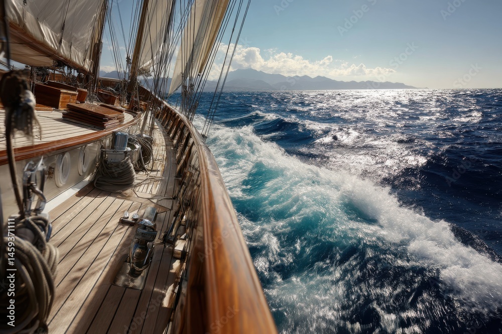Obraz premium Set sail on an unforgettable sailing expedition across the ocean