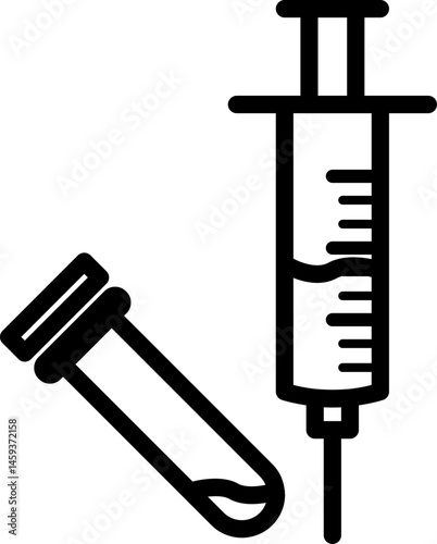 Vector illustration of an injection
