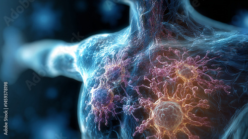 Futuristic human body nanotechnology science