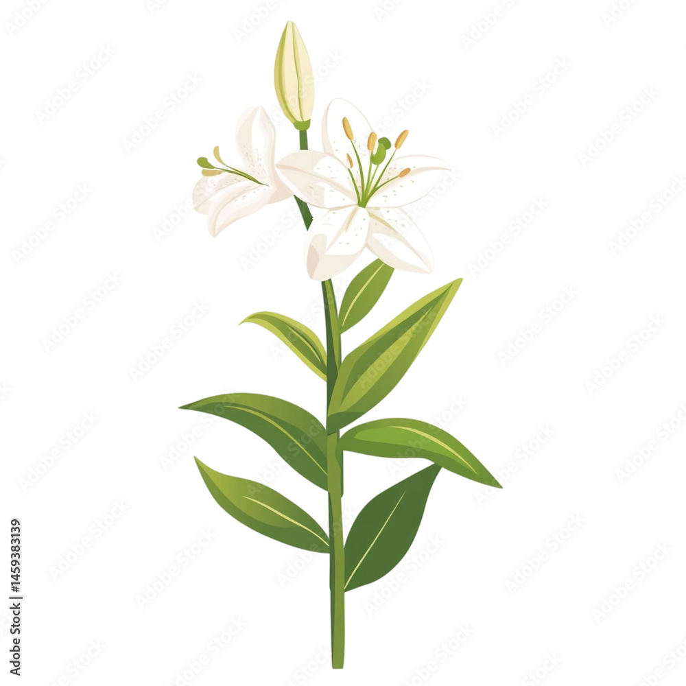 elegant white lily flower bloom elegant white lily flower bloom