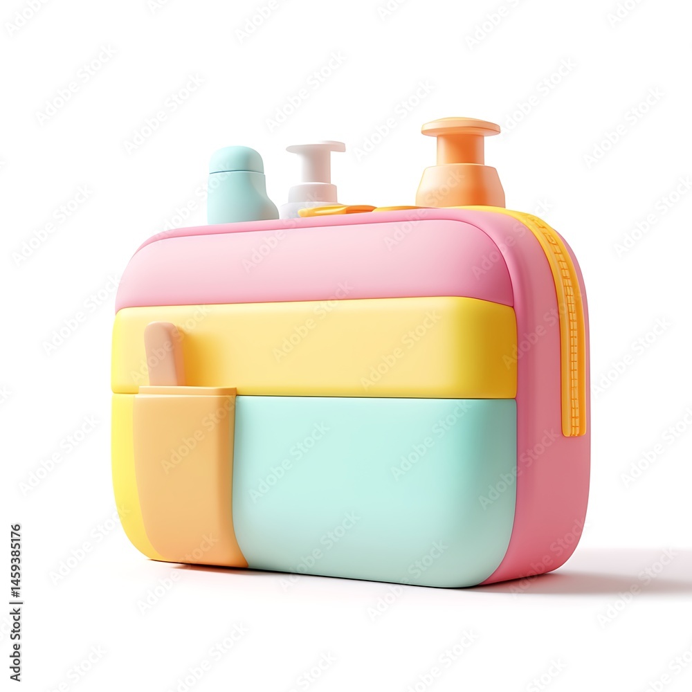 Colorful cosmetic bag with multiple compartments Colorful cosmetic bag with multiple compartments