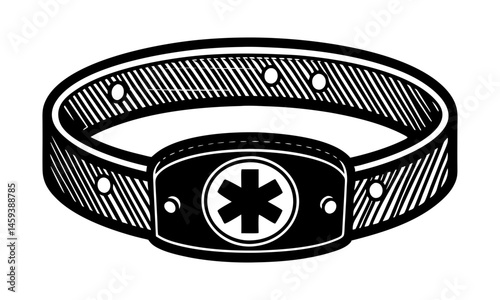 Download Medical Id Bracelet Vector Art Illustration.  Eps File For Design.