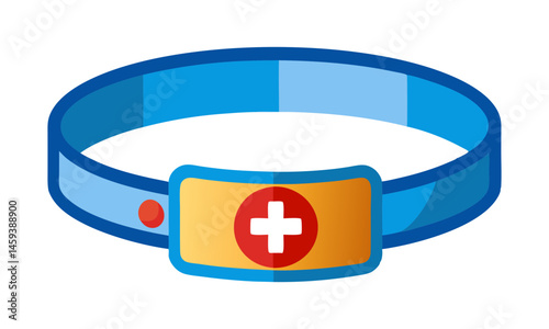 Download Medical Id Bracelet Vector Art Illustration.  Eps File For Design.