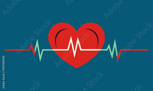 Download Heart Beat Pulse Line Concept Design Vector Art Illustration Image Eps File For Design.