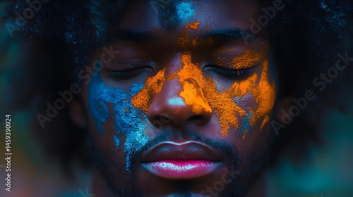 An Emotional Artistic Portrait Conveying Stories Through Expressions and Color for Mood Enhancement