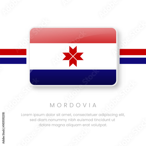 Free Download National Mordovia Flag.Vectors Mordovia Button Flag. Realistic National Flag Design and Vector Template - GFXLoad