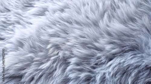 A close up shot of a fluffy white fur texture