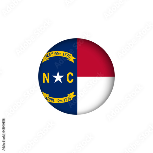 Free Download North Carolina flag in 3D sphere. North Carolina flag logo illustration. North Carolina flag icon. - GFXLoad
