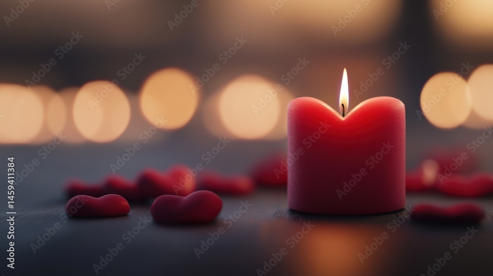© Aashutosh Pandit - Heart candle with rose petals © Aashutosh Pandit - Heart candle with rose petals