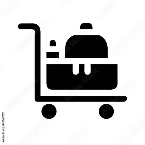 Airplane Food Trolley Icon Design