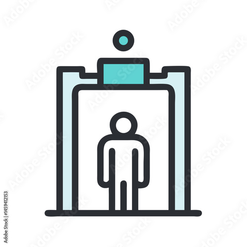 Airport Security Gate Icon Design