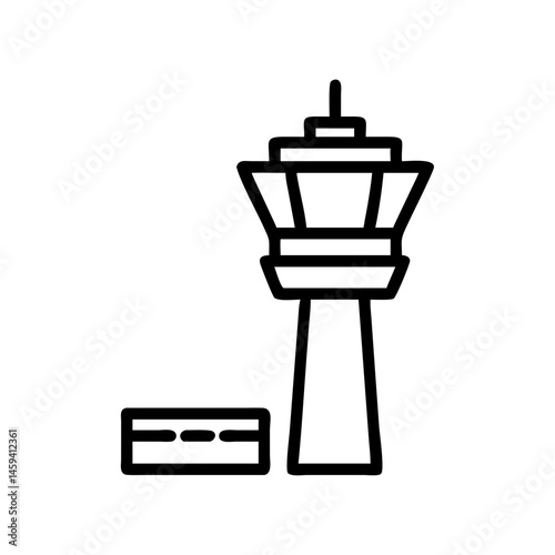 Traffic Control Tower Icon Design